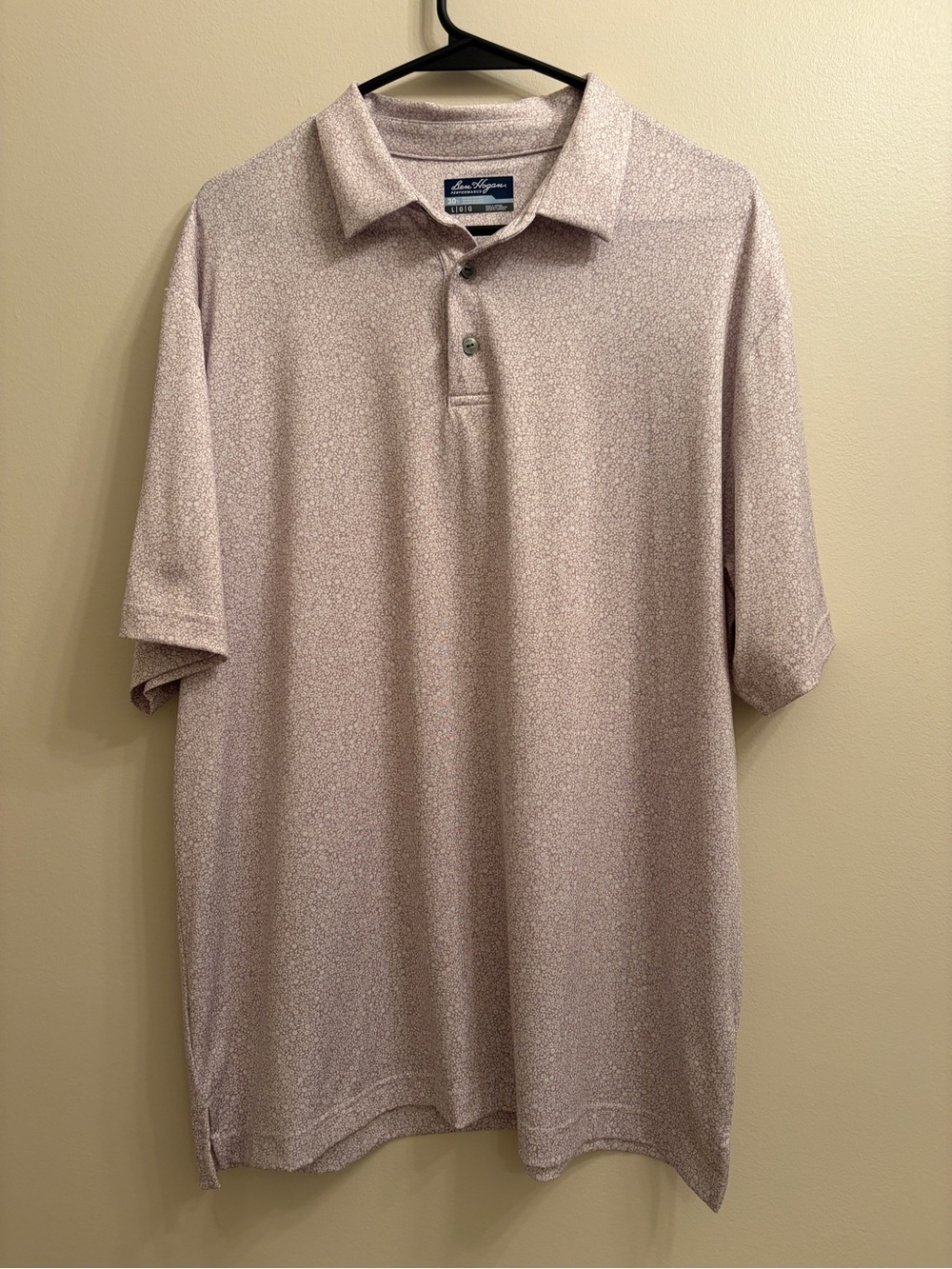 Hogan Men's Cream Micro-Pattern Polo